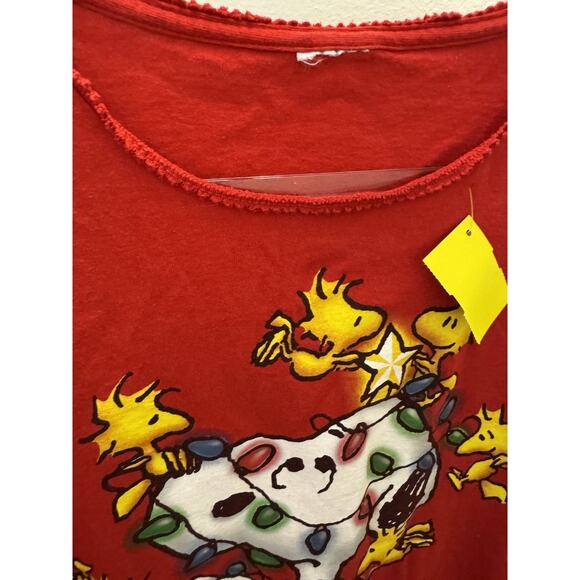 Snoopy Peanuts Christmas lights y2k 2000s vintage t-shirt Large-XL - Picture 6 of 6
